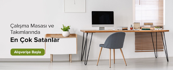Çok Satan Çalışma Masaları ve Kitaplıklarda Süper Fiyatlar