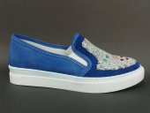 Ba&Ba 171102 Saks Mavi Taşlı Vans Çocuk Ayakkabısı - 2