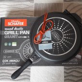Schafer SHF-64481 Double Yuvarlak Çift Taraflı 32 cm Grill Tava - 2