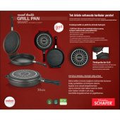 Schafer SHF-64481 Double Yuvarlak Çift Taraflı 32 cm Grill Tava - 3