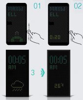 Microsonic View Cover Dot Delux kapaklı HTC One M8 kılıf Akıllı Modlu Mavi - 2