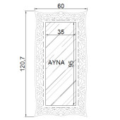 DEKORATİF DUVAR AYNASI 120-60 CM 18 MM KALINLIK - 3