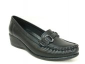 Filik 128 Siyah 100 Deri Ortopedik Comfort Bayan Ayakkabı thumbnail 1