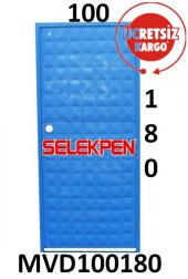 100X180 MAVİ DOLU DEMİR KAPI - 1