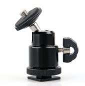 Tripod, Monopod ve Hot Shoe İçin Mini Kafa, Mini Ball Head - 3