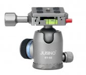 JUSINO BT-02 Profesyonel Tripod Kafası Aluminyum Gümüş Renk - 1