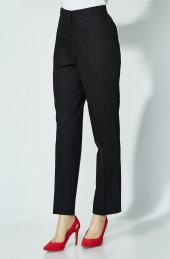 SORALLİNE BÜYÜK BEDEN CEPLİ NORMAL BEL PANTALON BAYAN 1660 SİYAH - 4