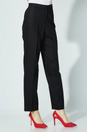 SORALLİNE BÜYÜK BEDEN CEPLİ NORMAL BEL PANTALON BAYAN 1660 SİYAH - 5