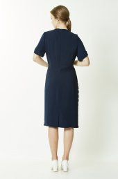 BÜYÜK BEDEN SİYAH PUANTİYELİ ABİYE ELBİSE 1100 SİYAH - 5