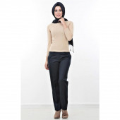 BAYAN OKUL PANTALONU SORALLİNE 1659 LACİVERT - 1