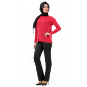 KADIN KLASİK PANTALON CEPLİ SORALLİNE 1641 ANTRASİT - 1