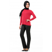 KADIN KLASİK PANTALON CEPLİ SORALLİNE 1641 ANTRASİT - 2