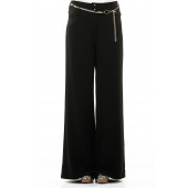 BAYAN BOL PANTALON ABİYE 1694 SİYAH SORALLİNE - 2