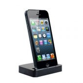 iPhone 5 / 5s Lightning Masaüstü Şarj Aleti Dock Siyah - 1