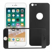 Bufalo iPhone 6 Plus Metal Kenarlı ÖN+ARKA Cam Ekran Koruyucu Siyah - 1