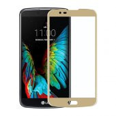Bufalo LG K10 Kavisli 3D Cam Ekran Koruyucu Gold - 1