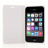 iPhone 4s Dikişli ve Gizli Mıknatıslı Tiger Kılıf Beyaz - 2