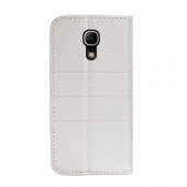 Samsung Galaxy S4 (I9500) Dikişli ve Gizli Mıknatıslı Tiger Kılıf Beyaz - 2