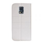 Samsung Galaxy S5 (G900) Dikişli ve Gizli Mıknatıslı Tiger Kılıf Beyaz - 2