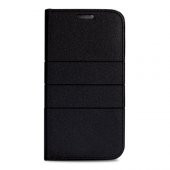 Samsung Galaxy Mega (I9200) Dikişli ve Gizli Mıknatıslı Tiger Kılıf Siyah - 1