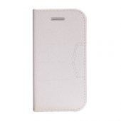 Samsung Galaxy Trend Lite (S7390) Dikişli ve Gizli Mıknatıslı Tiger Kılıf Beyaz - 1