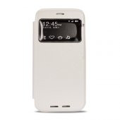 HTC One M8 Yan Kapaklı Tiger Pad Kılıf Beyaz - 1