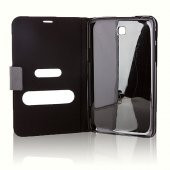 Samsung Galaxy Tab 3 T210 7" Yan Kapaklı Standlı Kılıf Siyah thumbnail 2