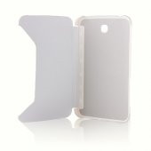 Samsung Galaxy Tab 3 T210 7" Yan Kapaklı Standlı Kılıf Beyaz - 2