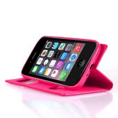 iPhone 4s Dikişli ve Gizli Mıknatıslı Tiger Kılıf Pembe - 3