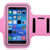 Kol Bantlı Pembe Spor Kılıf Universal 5 inçe Kadar Tüm Modellere Uyumlu Bisiklet Yürüyüş ve Koşu - 1