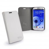 Samsung Galaxy S3 (I9300)BUFALO Gizli Mıknatıslı Cüzdanlı ve Kılıf Beyaz - 1