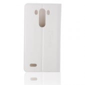 LG G2 D802 KAIYUE Cüzdanlı Standlı Deri Kılıf Beyaz - 3