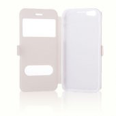 iPhone 6 / 6s Çift Pencereli Yan Kapaklı Kılıf Beyaz - 2