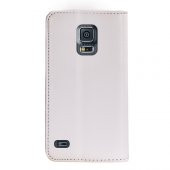 Samsung Galaxy S5 Mini (G800) Dikişli ve Gizli Mıknatıslı Tiger Kılıf Beyaz - 2