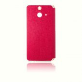 HTC One E8 Yan Kapaklı Standlı Kılıf Kırmızı - 3