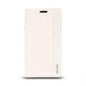 HTC One M8 Mini Dikişli ve Gizli Mıknatıslı Magnum Kılıf Beyaz - 1