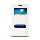Samsung Galaxy S4 Mini (I9190) Gizli Mıknatıslı Pencereli Magnum Kılıf Beyaz - 1