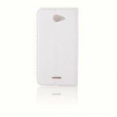 HTC Desire 516 Cüzdanlı ve Gizli Mıknatıslı Kılıf Beyaz - 3