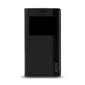 Lenovo A319 Gizli Mıknatıslı Pencereli Magnum Kılıf Siyah - 1