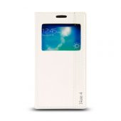 Samsung Galaxy Note 4 (N910) Gizli Mıknatıslı Pencereli Magnum Kılıf Beyaz - 2