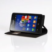 Lenovo A319 Gizli Mıknatıslı Pencereli Magnum Kılıf Siyah - 3