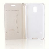 Samsung Galaxy S5 (G900) Cüzdanlı Gizli Mıknatıslı XUNOD Kılıf Beyaz - 2