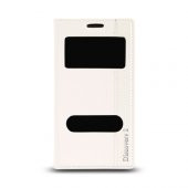 General Mobile Discovery 2 Gizli Mıknatıslı Pencereli Magnum Kılıf Beyaz - 1