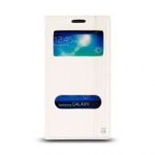 Samsung Galaxy S5 (G900) Gizli Mıknatıslı Pencereli Magnum Kılıf Beyaz - 1