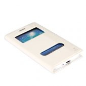 Samsung Galaxy S5 (G900) Gizli Mıknatıslı Pencereli Magnum Kılıf Beyaz - 3