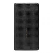 Galaxy E7 (E700) Dot View Yan Kapaklı Uyku Modlu Kılıf Siyah - 1