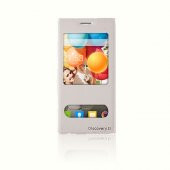General Mobile Discovery 2 Gizli Mıknatıslı Pencereli Premium Magnum Kılıf Beyaz - 1