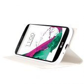 LG G4 Gizli Mıknatıslı Premium Magnum Kılıf Beyaz - 3
