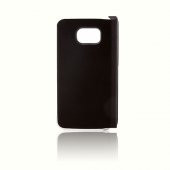 Samsung Galaxy S6 Yan Kapaklı TPU Flip Wallet Kılıf Siyah - 3
