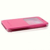 Samsung Galaxy S6 Yan Kapaklı TPU Flip Wallet Kılıf Pembe - 4